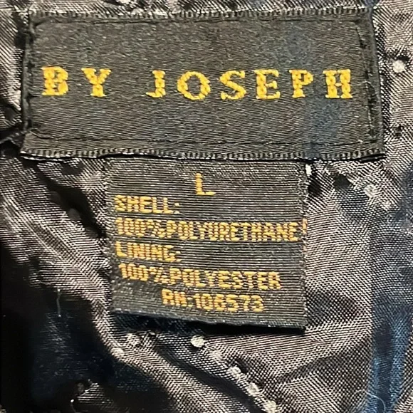 By Joseph black crush fabric with faux fur trim and lace detail jacket size L - Picture 7 of 8